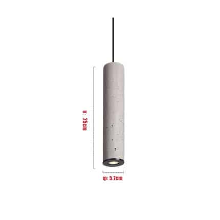 Bamceena Cylindrical Tube Cement Pendant Lamps