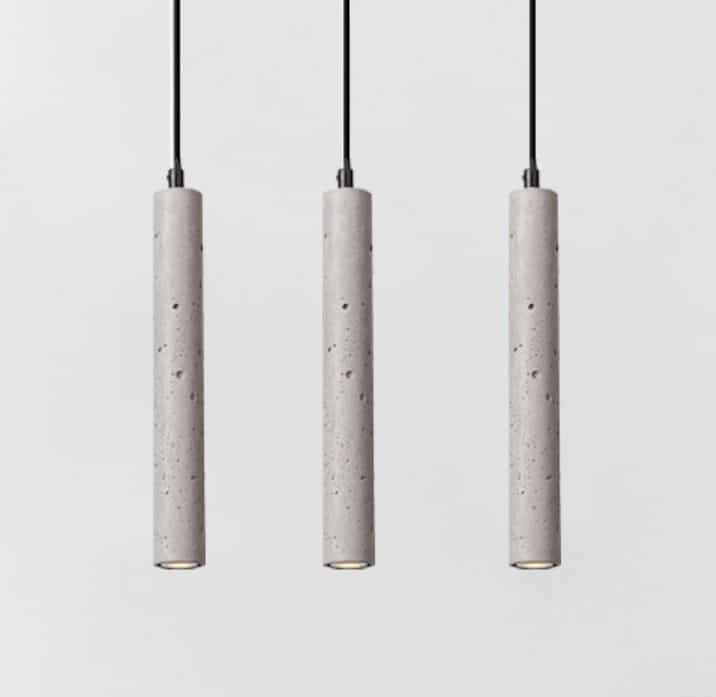 Bamceena Cylindrical Tube Cement Pendant Lamps
