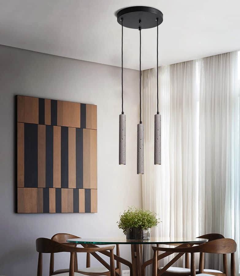 Bamceena Cylindrical Tube Cement Pendant Lamps