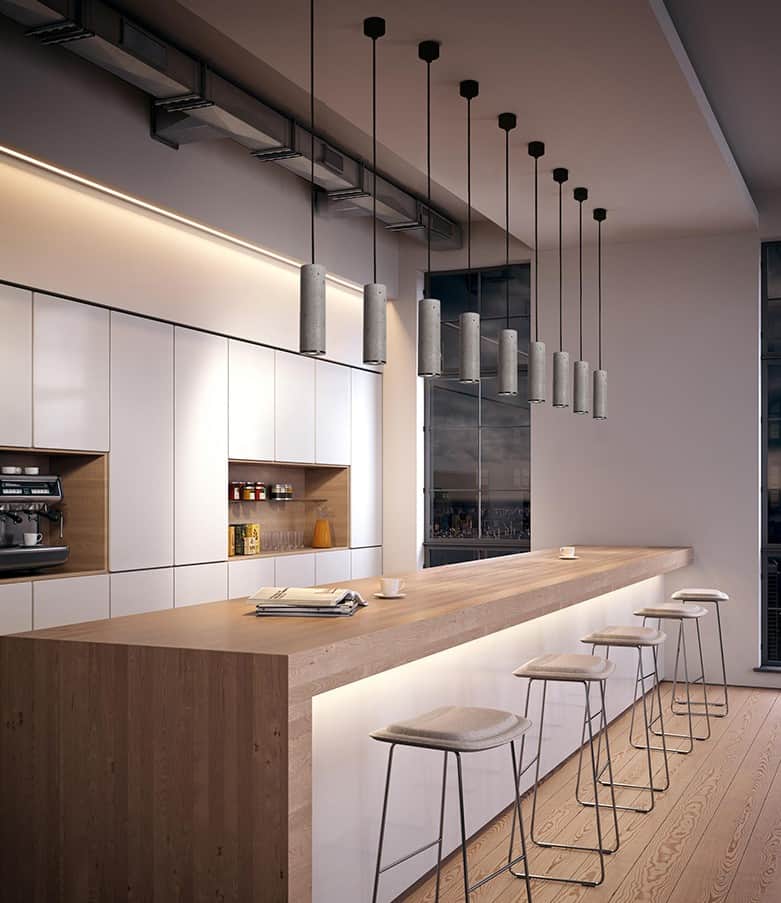 Bamceena Cylindrical Tube Cement Pendant Lamps