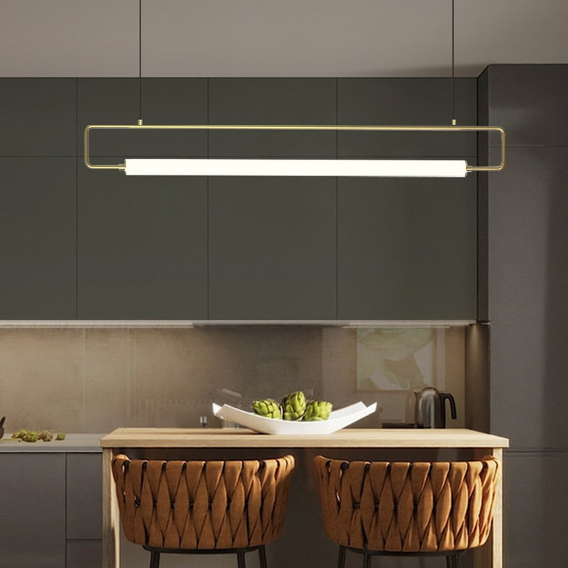 Bar, restaurant, chandelier, black island, kitchen, coffee shop, minimalist decoration, interior lighting, Nordic Chandelier