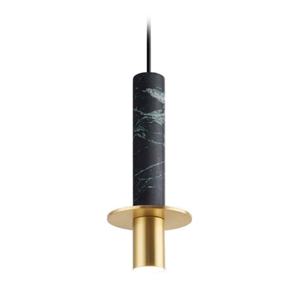 Bauernoh Cylindrical Marble Top Pendant Lamp