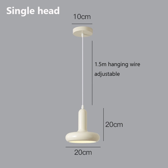 Bauhaus Restaurant Pendant Lights Nordic Medieval Designer Dining Bar Table Lamp Retro White Bedroom Bedside Ceiling Chandelier