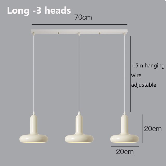 Bauhaus Restaurant Pendant Lights Nordic Medieval Designer Dining Bar Table Lamp Retro White Bedroom Bedside Ceiling Chandelier