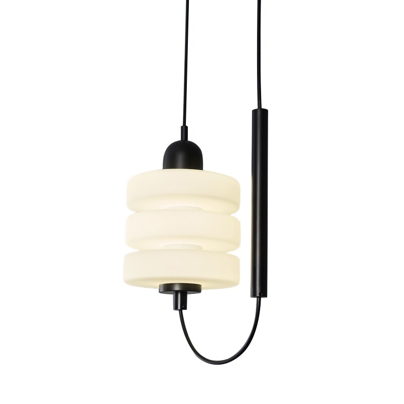 Bedside glass pendant lamp Nordic TV wall dining table bar designer minimalist line pendant light