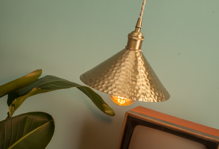 Bente Modern Scandinavian Brass Pendant Lamp