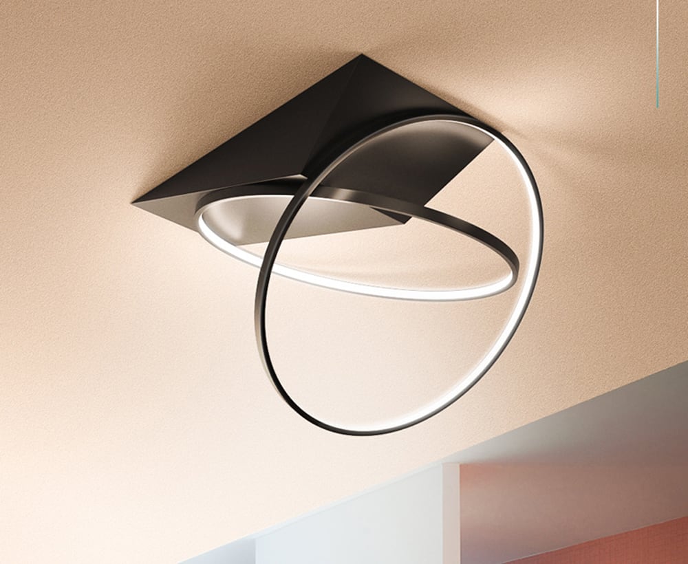 Betina Dual Angel Halo Rings Ceiling Lamp