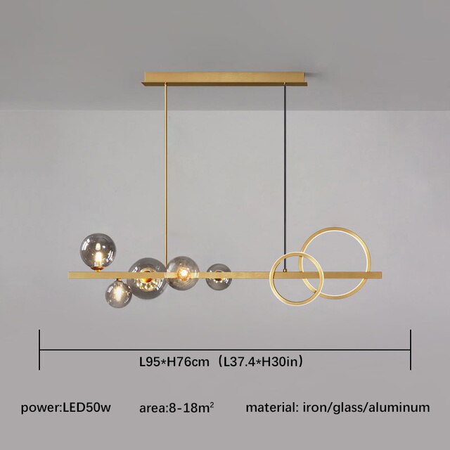 Black Pendant Lights for Home Kitchen Indoor Lighting Light Fixture Living Room Modern LED Hanging Ceiling Pendant Lamp