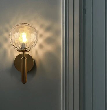 Britta Chic Rippled Shade Wall Lamp