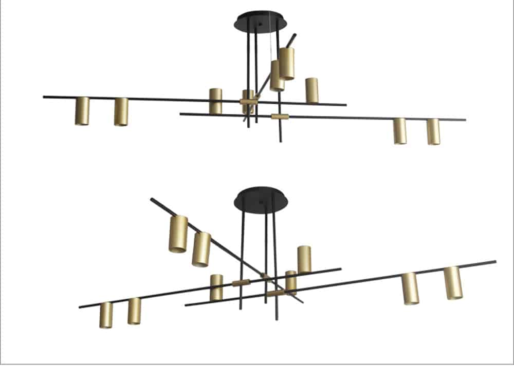 Cabaana Tubes on Rod Hanging Lamp