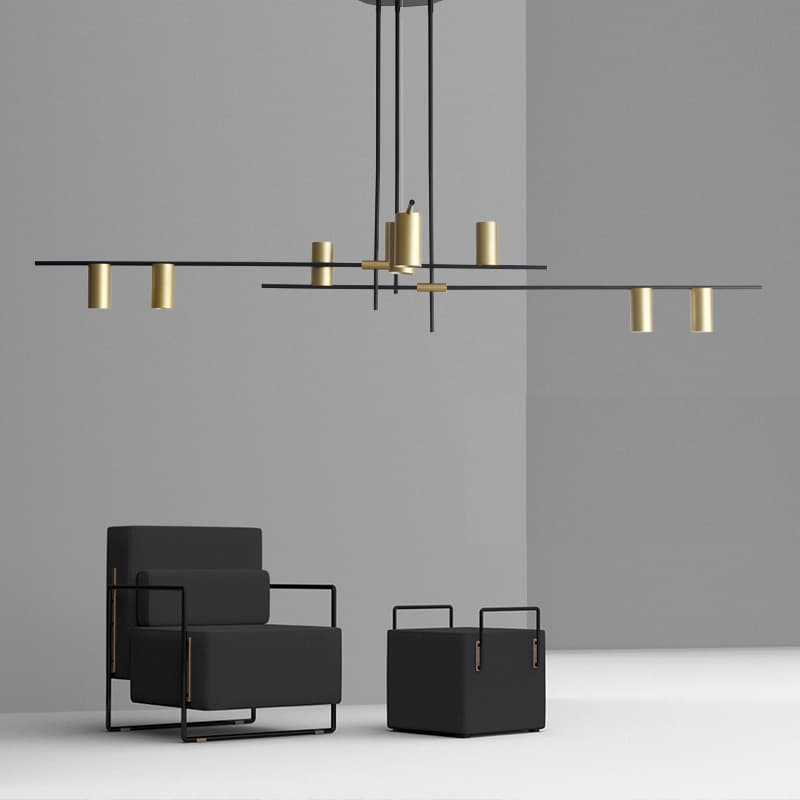 Cabaana Tubes on Rod Hanging Lamp