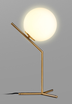 Cecile Glass Ball and Metal Table Lamp