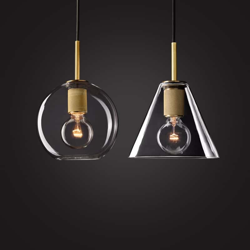 Celarno Metal Accent Glass Globe Pendant Lamp