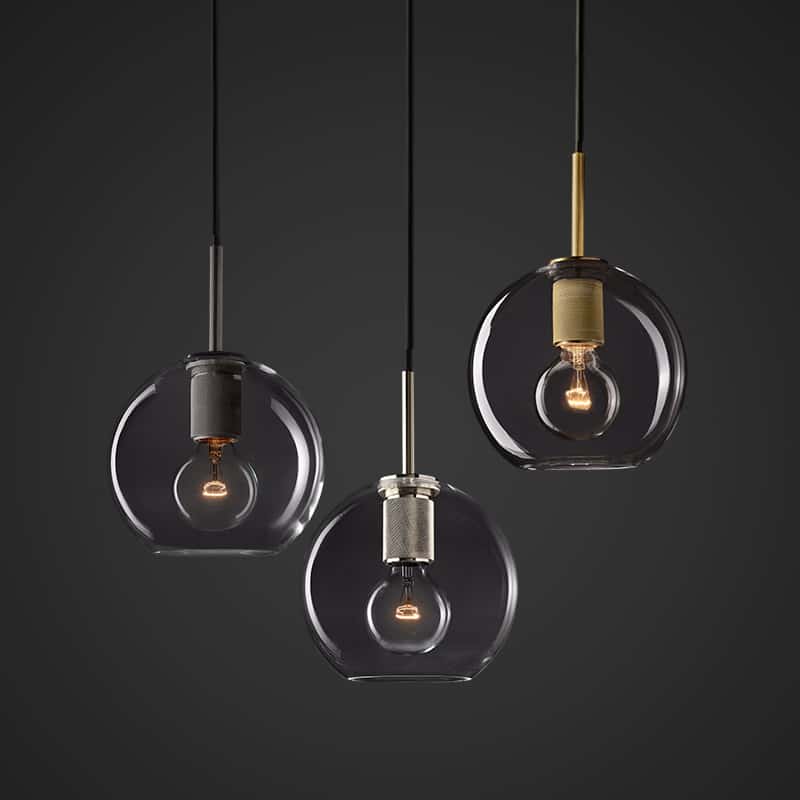 Celarno Metal Accent Glass Globe Pendant Lamp