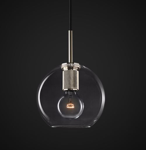 Celarno Metal Accent Glass Globe Pendant Lamp