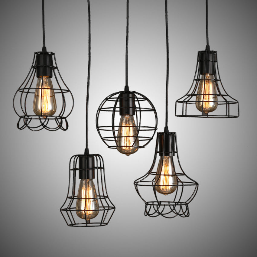 Black Cage Pendant Lights - Catalogue.com.sg