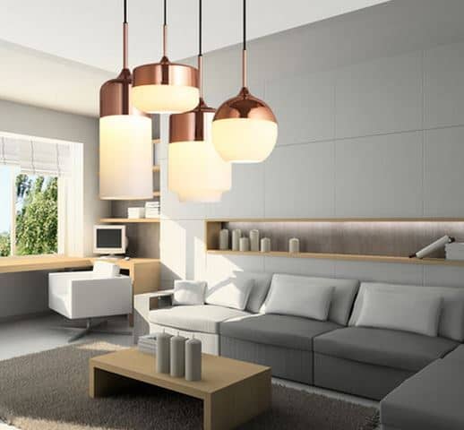 ELIS Copper Top Hanging Lamp