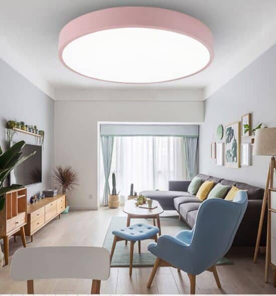 Erika Scandinavian Colourful Slim Round Ceiling Lamp