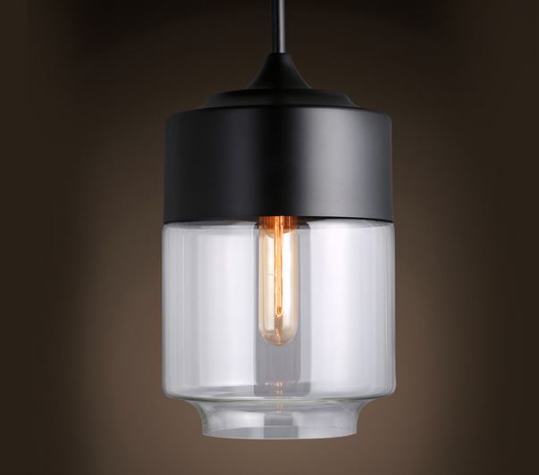 Embla Contemparary Glass jar Hanging Lamp