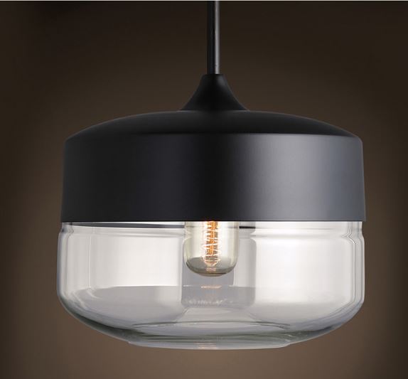 Embla Contemparary Glass jar Hanging Lamp