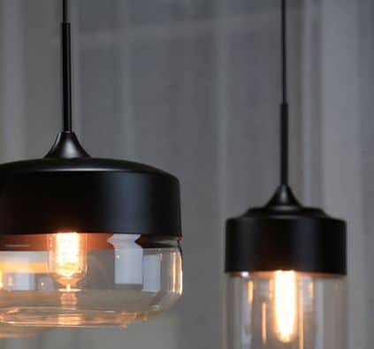 Embla Contemparary Glass jar Hanging Lamp
