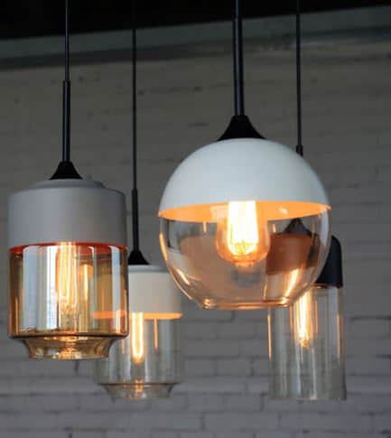 Embla Contemparary Glass jar Hanging Lamp