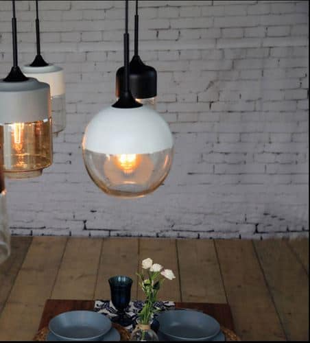 Embla Contemparary Glass jar Hanging Lamp