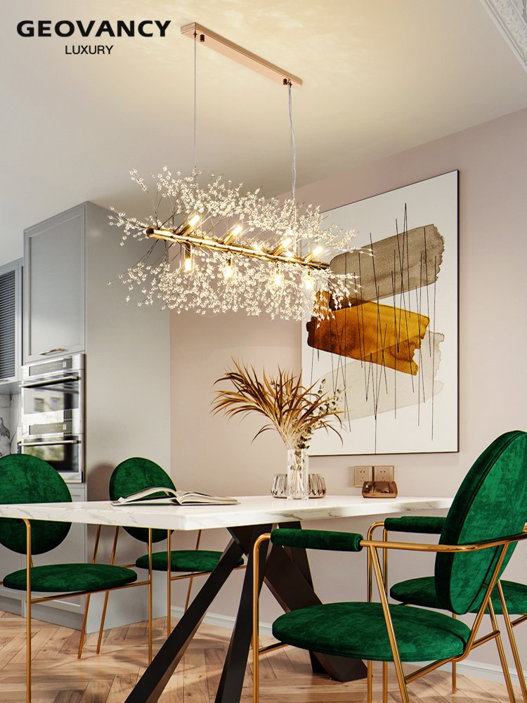 Francesca Contemporary Clear Crystal Chandelier