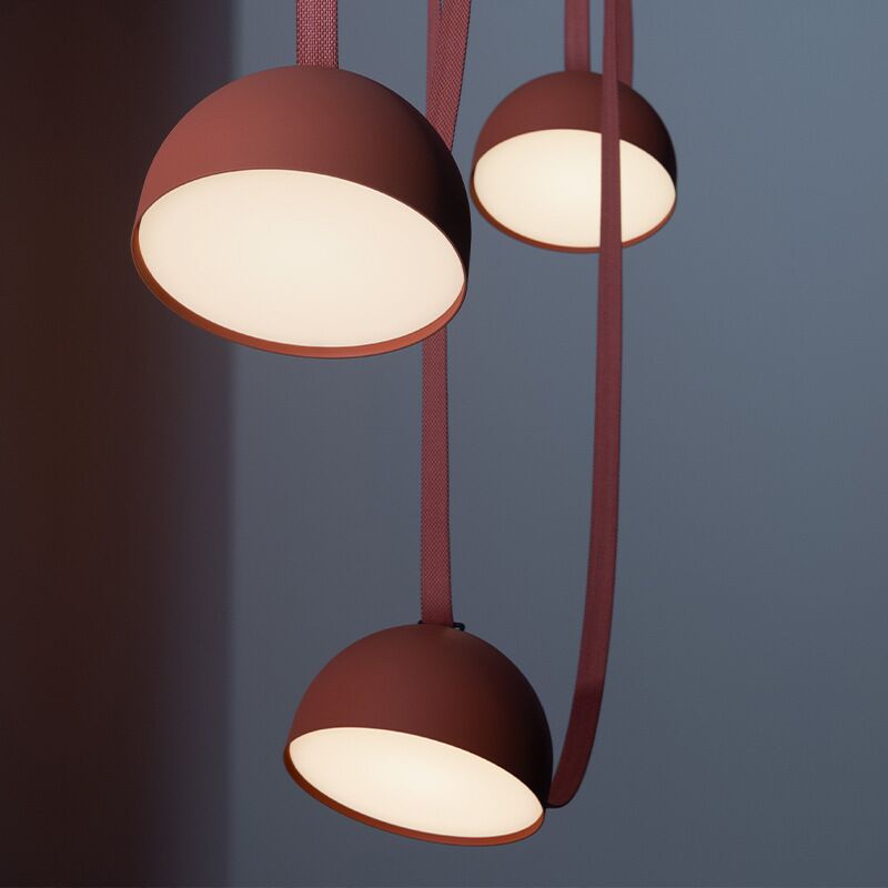 Creative Long Cable Pendant Lights Black/Red DIY Belt Design Hanging Lamp Living Room Bedroom Hall Designer Suspension Lights