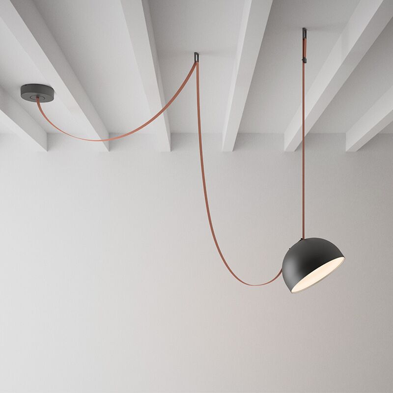 Creative Long Cable Pendant Lights Black/Red DIY Belt Design Hanging Lamp Living Room Bedroom Hall Designer Suspension Lights