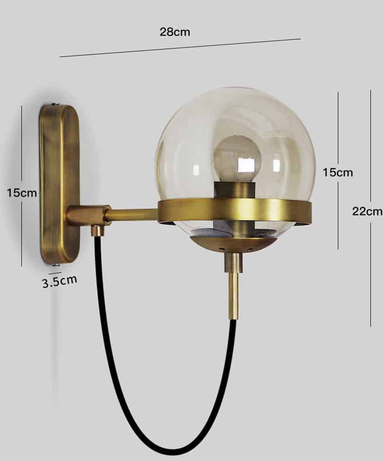 DORIT Vintage Globe Wall Lamp
