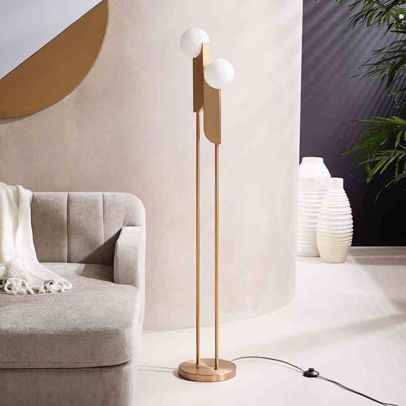 Davide Frosted Glass Floor Lamp - Catalogue.com.sg