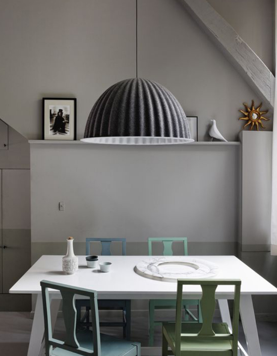 Ditte Contemporary Patterned Dome Pendant Light