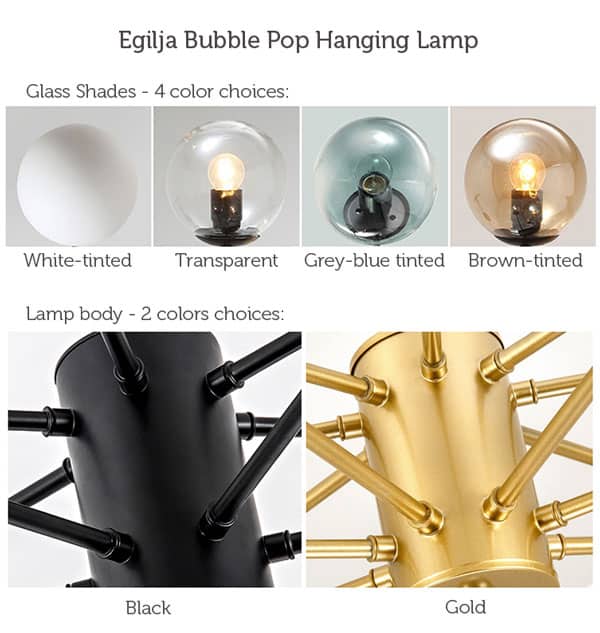 Egilja Bubble Pop Hanging Lamp