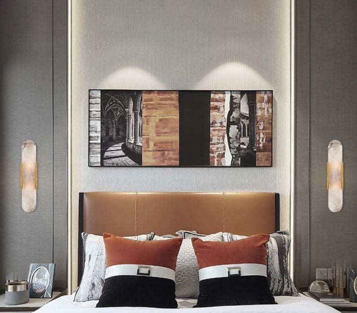 Ekorna Marble Sleek Slab Wall Lamp