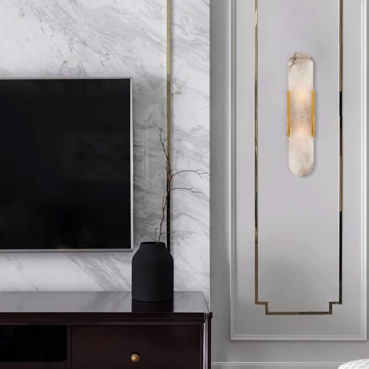 Ekorna Marble Sleek Slab Wall Lamp