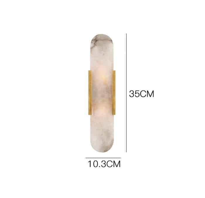 Ekorna Marble Sleek Slab Wall Lamp