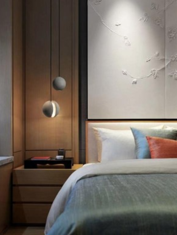 Eluf Concrete Sphere Minimalist Pendant Light