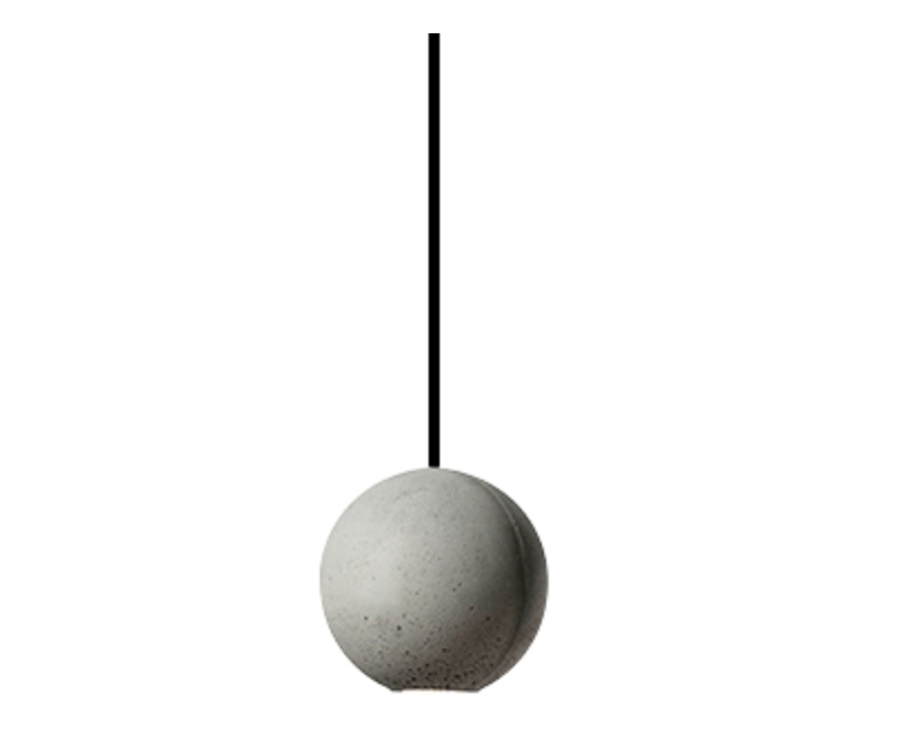 Eluf Concrete Sphere Minimalist Pendant Light