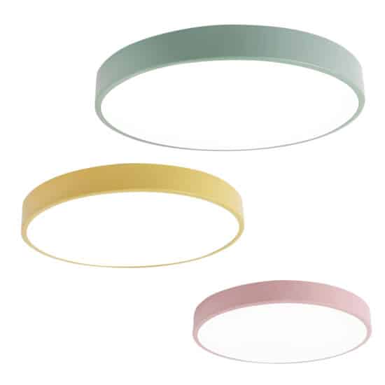 Erika Scandinavian Colourful Slim Round Ceiling Lamp