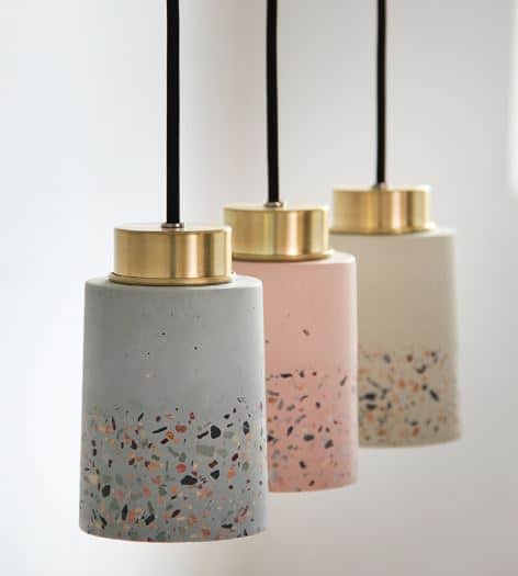 Evysoo Cement Terrazo Bottle Jars Pendant Lamp