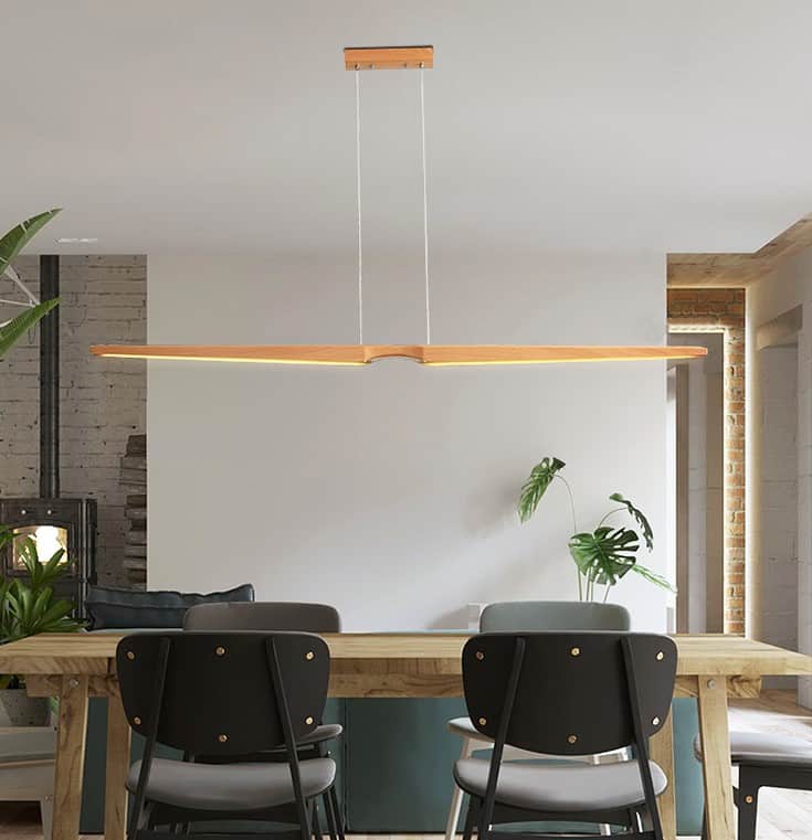 Faylinn Sky High Wooden Wings Pendant Lamp