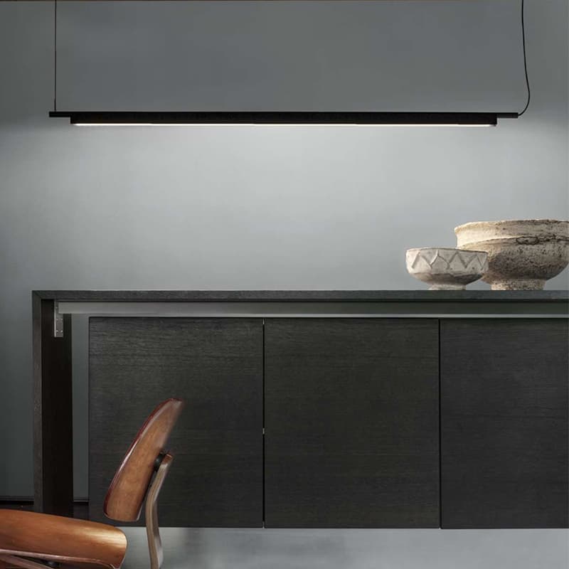 Flunniculo Elegant Metallic Slim Linear Pendant Lamp