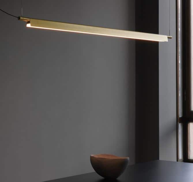 Flunniculo Elegant Metallic Slim Linear Pendant Lamp