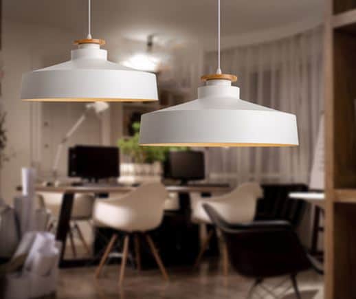 AGNETA Wood Cap Base Hanging Lamp