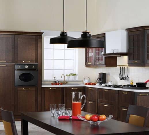 AGNETA Wood Cap Base Hanging Lamp