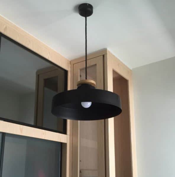 AGNETA Wood Cap Base Hanging Lamp