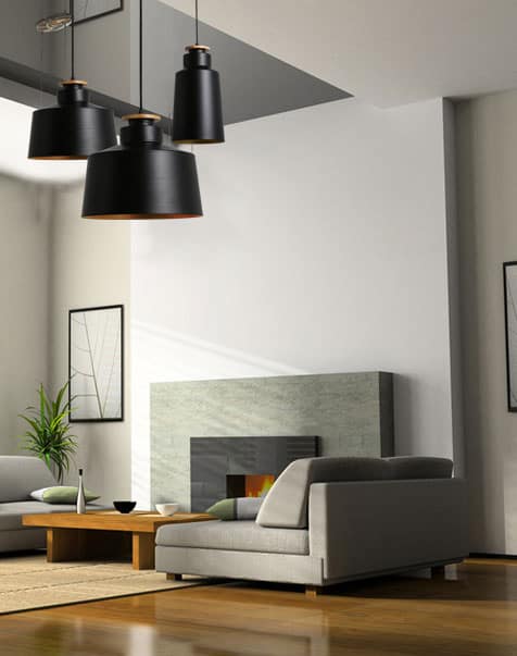 AGNETA Wood Cap Base Hanging Lamp