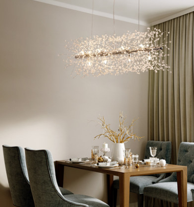 Francesca Contemporary Clear Crystal Chandelier