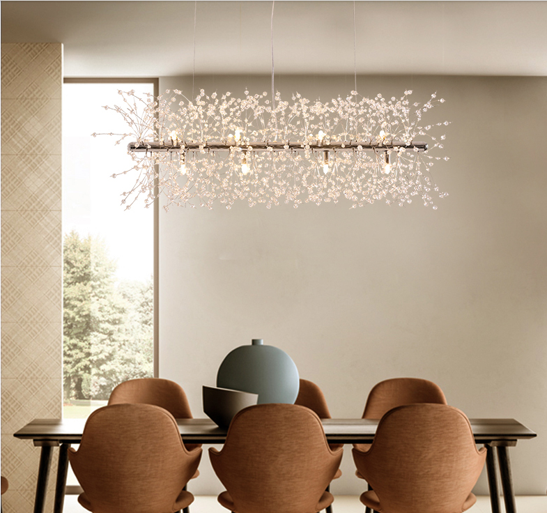 Francesca Contemporary Clear Crystal Chandelier